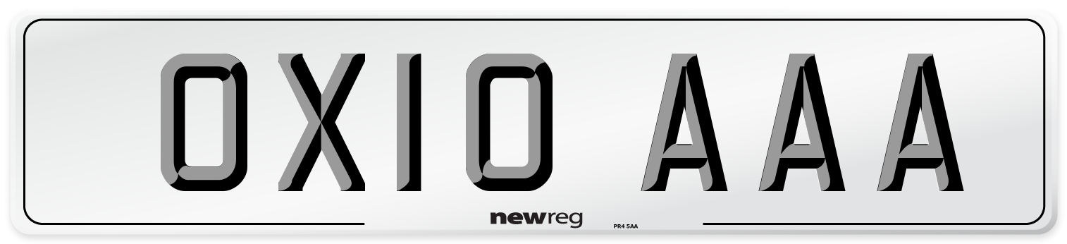 OX10 AAA Number Plate from New Reg